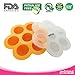 Gotrone Silicone Baby Food Storage - Freezer Tray with Clip-on Lid - Including 2 Free Soft Feeding Spoons Set - Ease Your Life WIth Your Baby - BPA Free, FDA Approved, Latex Free, Dishwasher Safe a