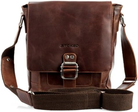 STOKED cross-body bag NATHAN - leather bag with shoulder strap leather tan-cognac - shoulder bag