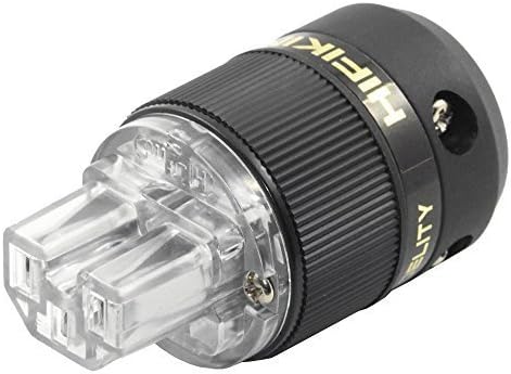 HiFiKing C-18(R) Hi-End IEC Plug Connector, Contacts Rhodium Plated 15A/125V A.C. HiFi Plug for HiFi DIY