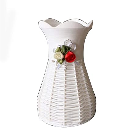 Amazon Com Rattan Weaving Vases Flower Arrangement Home Table