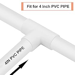 3 Way 4" PVC Tee Pipe Fittings Adapter