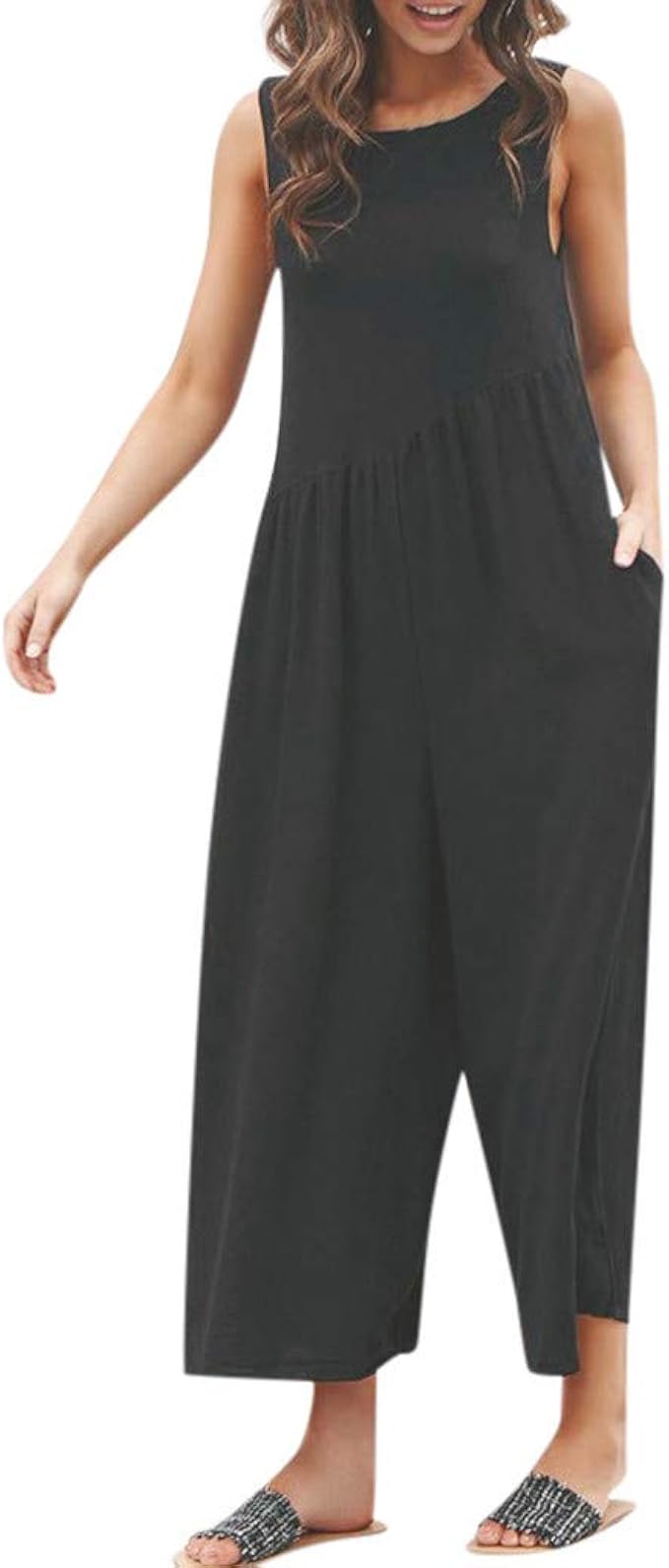 Sonojie Women Jumpsuit Sleeveless Holiday Mini Playsuit Ladies Casual