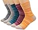 Galsang Women’s 5 Pack Casual Cotton Crew Sock Colorful #A506 (mixed color)