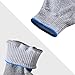 Bowoo Cut Resistant Gloves High Elastic Level 5 Protection Kitchen Safety Work Gloves EN388 Certified for Housewife Chef Pineapple Cutter Knife Sharpner(1Pair,Large)