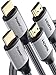 PowerBear 4K HDMI Cable 6 ft [2 Pack] High Speed, Braided Nylon & Gold Connectors, 4K @ 60Hz, Ultra HD, 2K, 1080P, ARC & CL3 Rated | for Laptop, Monitor, PS5, PS4, Xbox One, Fire TV, Apple TV & More…