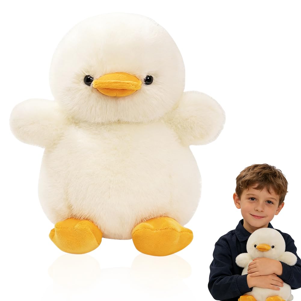 MIFKLMV Soft Duck Plush Toy, 22cm Duck Teddy, Cute Ducks Soft Plush Animal Doll, Warm Plush Gifts for Kids Birthday, Christmas, Valentine's Day, Children's Day, New Year