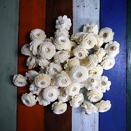 50 Zinnia Sola Wood Diffuser Artificial Flowers 3 cm Dia.
