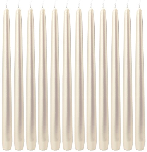 Biedermann Dinner Candles, Cream, 12-Inch Tapers, Box of 12