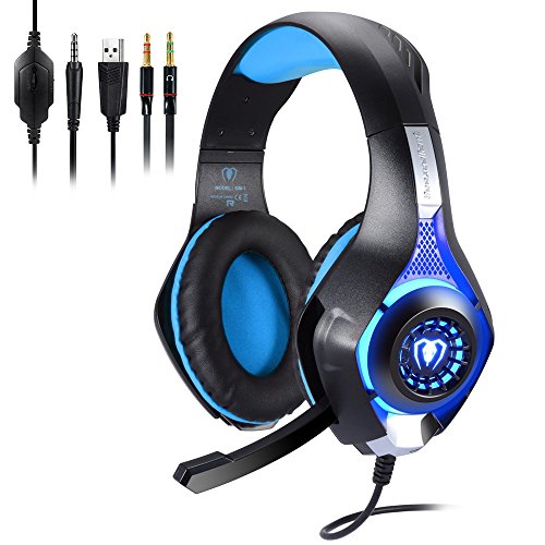 Megadream professional 3.5mm gaming bass led stereo ove…