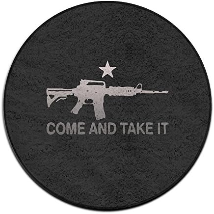 AR-15 Come And Take It Round Non Slip Doormat Fashions Printing Collectible Indoor Door Mats