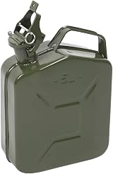 Bonnlo 5L Fuel Oil Storage Can Metal Petrol Diesel Tank with Spout view 1