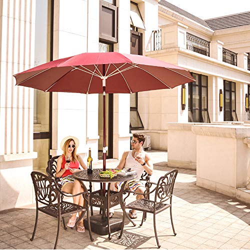 Parasol YXLZ Außenschirm Sonnenschirm Sonnenschirm Säulenschirm Regenschirm Fiberglas Regenschirm-Sonnenschirm/Winddicht… – Bild 2