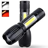 LED Flashlight with Magnetic Base[2 PACK],1200 Lumen Super Bright Tactical Flashlights, Zoomable Focus 7 Light Mode Flash Lighting for Work Light,Camping,Biking,Emergency,Survival (Upgrade A100)