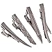 BMC Mens 4pc Stainless Steel Mixed Design Random Themed Tie Clip Set - Gun Metal Gray