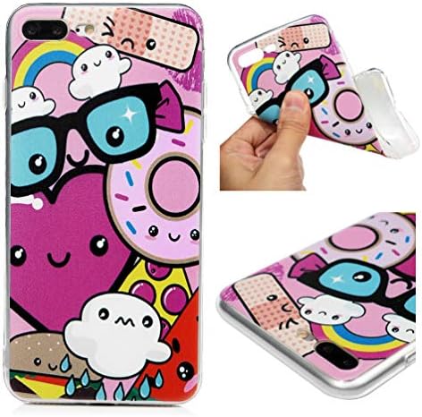 iPhone 8 Plus Case,iPhone 7 Plus Case Glitter Liquid Bling Sparkle Quicksand Cover Shock Absorption Technology Skin Protective Painting Bumper Soft TPU Shell for iPhone 7/8 Plus by Edauto (Cartoon)
