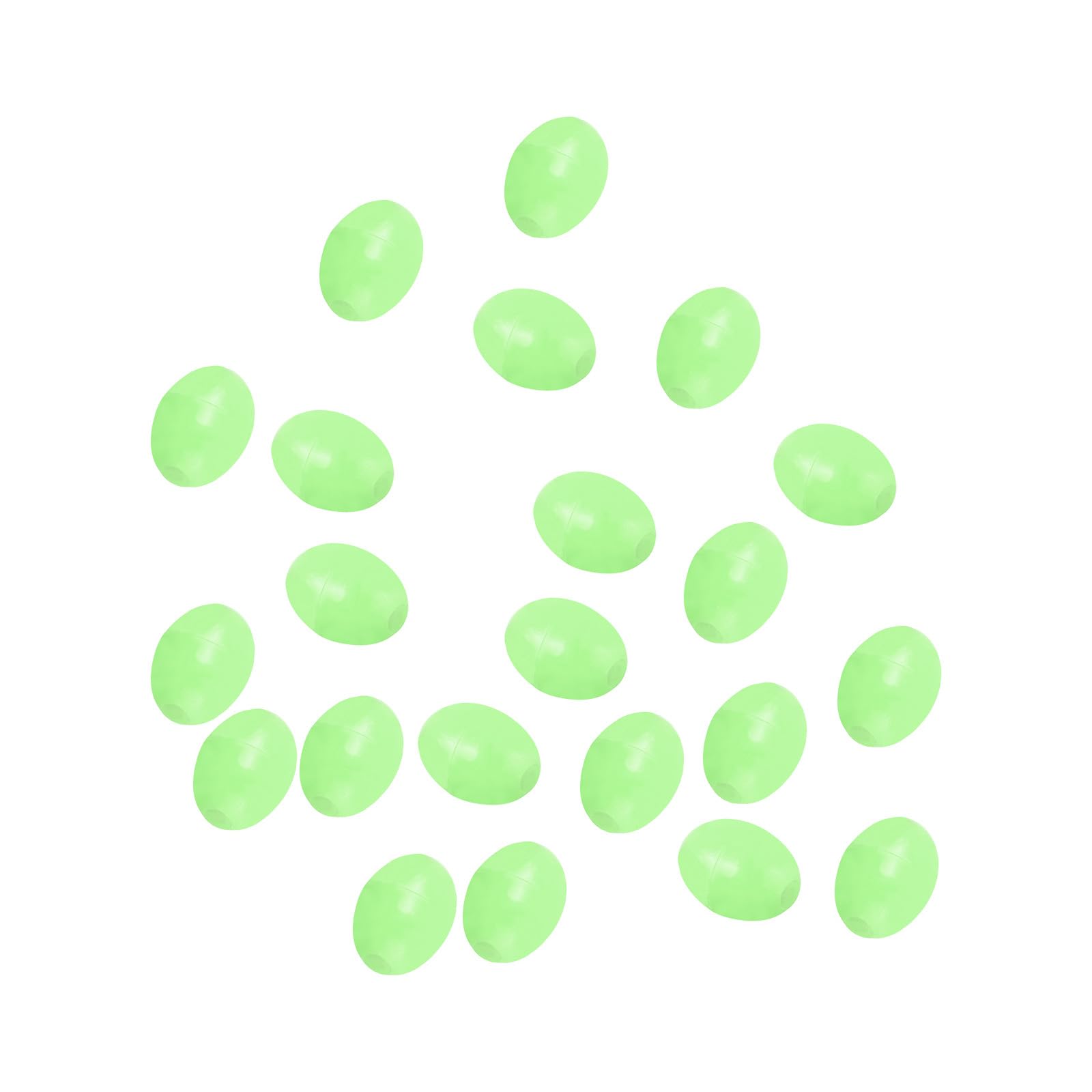 PATIKIL 8x5mm Luminous Fishing Beads, 200 Pieces Soft Plastic Glow Fishing Bait Eggs Rig Bead Tackle Tool Oval, Green