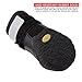 QUMY 2PCS Small Dog Shoes for Hot Pavement Summer Puppy Dog Booties with Reflective Strip Soft Comfortable Anti-Slip Rubber Sole (Size 8: 3.0''x3.3(W*L), Black)