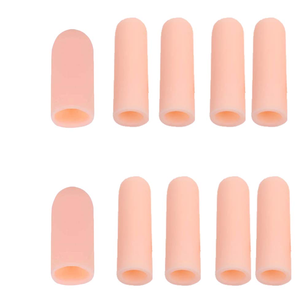 HioIoiH Silicone Finger Protectors(10 Pack),For Women, Finger Protectors bandages,Gel Finger Cots & Protector,Finger Bandages Plasters,Protect Finger Tips Cracked, Arthritis.