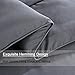 All Season Queen Goose Down Alternative Quilted Comforter with Corner Tabs - Hypoallergenic -Double Plush Fabric -Super Microfiber Fill -Machine Washable - Duvet Insert & Stand-Alone Comforter - Grey