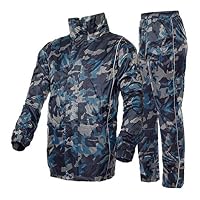 FGHYYE Split Raincoat - Camouflage Adult Riding Electric Motorcycle Waterproof Raincoat Rain Pants Set