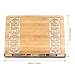 Desktop Book Stand Cookbook Holder Book Rest Reading Paper Typing Stand Tablet Foldable Tray Page Clips Portable Bamboo Book Holder for Desk iPad Laptop Textbook Recipe Document Music (Hollow)