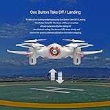 ZANTEC Drone Syma X20 3 Inch Mini Remote Control 55 Yard RC Helicopter Best Pocket Drone Quadcopter White