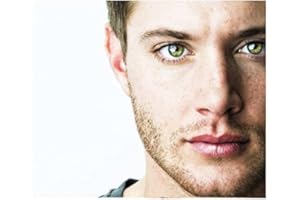 SUPERNATURAL (2005–PRESENT) CW NETWORK Extreme Close Up Sexy Dean Winchester with Green Eyes - 8x10 Photograph / Photo - HQ - Supernatural Jensen Ackles