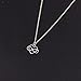 Zealmer 14K White Gold Plated Infinity Heart Pendant Necklace for Women