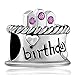 LovelyJewelry Happy Birthday Purple Birthstone Charm Sale Cheap Beads Fit Pandora Jewelry Charms Bracelet Gifts