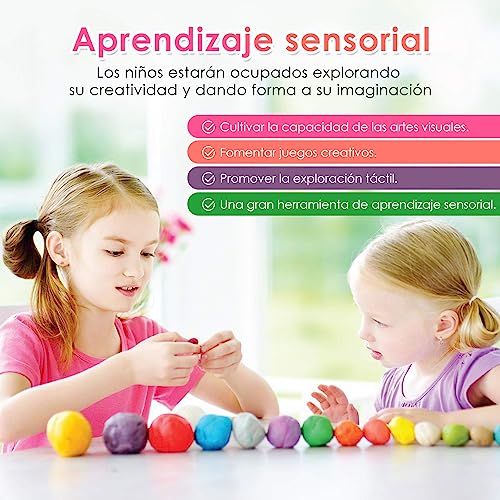 Nasjac Slime Kit Fabricación para Niñas Niños, 120 Pcs DIY Kit de Limo de Suave No pegajoso Liso, 24 Color Crystal Slime Set Juguetes para Apretar, Regalo de Navidad Niña Niño 3+Años