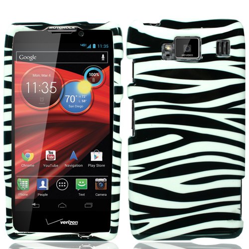 Zebra Hard Case Snap On Cover For Motorola Droid RAZR Maxx HD 4G