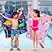 YIFONTIN Beach Towel for Kids Velvet Terry Blanket Throw 24x48 inches 100% Cotton for Bath Swimming Travel Camping and Picnic, Unicorn Pink.