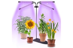Shyineyou Grows Lights for Indoor Plants Full Spectrum, Plant Light for Indoor Plant with 3 Switch Modes, 3/9/12H Timer, 15W Dimmable Plant Grow Lights for Various Plants