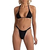 fatty tiger Sexy Brazilian Bikini Sets for Women High Cut 2PCS Thong Swimsuit Tie Knot Ruched Swimwear