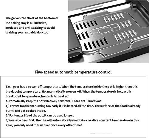 review GBG Multi-Function Barbecue Pot Plug-in Bakeware Electric Grill Smokeless Barbecue Machine,Black