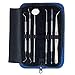 Omni Dental 6-Piece Dentist Tool Kit Bundle of Stainless Steel Tarter Remover, Anti-Fog Mirror, Tweezers, Dental Pick/Scaler, Burnisher and Carry Case
