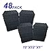 48 Pack Acoustic Foam Panel Wedge Studio Soundproofing Wall Tiles 12" X 12" X 1" primary