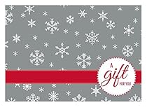 #17 Mini Gift Card Envelopes (2 11/16 x 3 11/16) - Silver Snowflake Design (50 Qty.)| Perfect for Holiday Gifts and Year End Gratuity