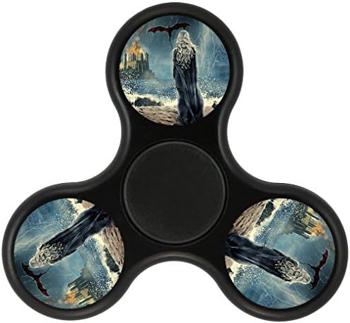 Fidget Spinner Game Hand Spinning Top of Thrones Focusing Toys High Speed Durable Bearing Stress Reducer for Relaxation ADD ADHD Anxiety for Adult Kids Black