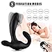 Male G Spot Vibrator Prostate Massager with 8 Vibration Modes, PALOQUETH 3 in 1 Prostate Stimulator with 2 Intense Motors for P-spot Testicles Perineum Stimulation, Wireless Remote Anal Sex Toy
