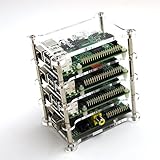 GeauxRobot Raspberry Pi 3 Model B 4-layer Dog Bone Stack Clear Case Box Enclosure also for Pi 2B B+ A+ B A