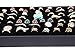 Wudygirl 7 Slots Velvet Ring Earrings Tray Storage Jewelry Showcase Display Stackable Rings Organizer Holder for Drawers, Black (Ring Tray)