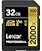 Lexar Professional 2000x 32GB SDHC UHS-II Card (LSD32GCBNA2000R)