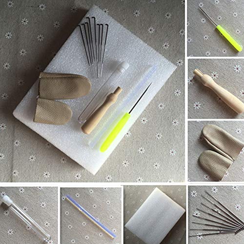 image for Onner Needle Felting Starter Kit, Practice Home Wool Felt Tools Mat + 