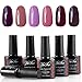 Yaoshun Nail Starter Kits 6 Colors Gel Nail Polish Soak Off Lacquer UV LED Lamp Manicure 10ML