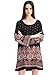 KIRA Women's Vintage Printed Loose Causal Long Sleeve Ethnic Style Tunic Dress X-Large 6429-1