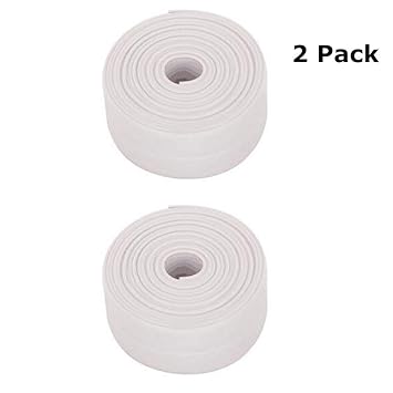 Tafeiya 2 Packs Caulk Strip Sealing Tape Self Adhesive Sealant Roll Trim For Bathroom Kitchen Toilet Shower Bathtub Sealant Wall Floor Tile Sealer