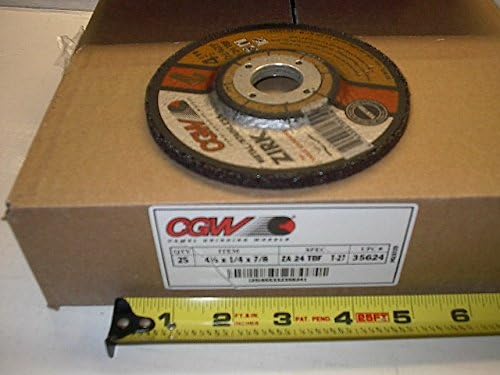 CGW, 4.5"x1/4"x7/8" Zerconia Grind Wheel ZA24-T-BF, 13,300 rpm