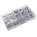 Supla (930 Sets) Silver Plated Barrel Leather Cord Ends Cord End Cap 4mm-12mm, Lobster Clasp 10mm 12mm,Jump Ring 4mm-7mm, Jump Ring Open Tool and Extension Chains Kits Assorted Pack