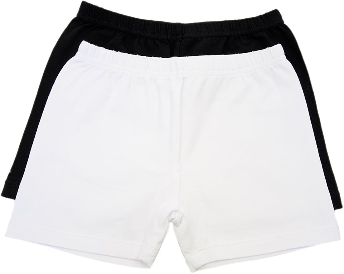 All in One Girls Under Shorts 2 Pack Black & White Girls Shorts Size 2